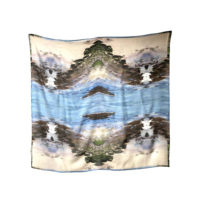 Thumbnail of Babs California Beach Inspired Silk Georgette Scarf image