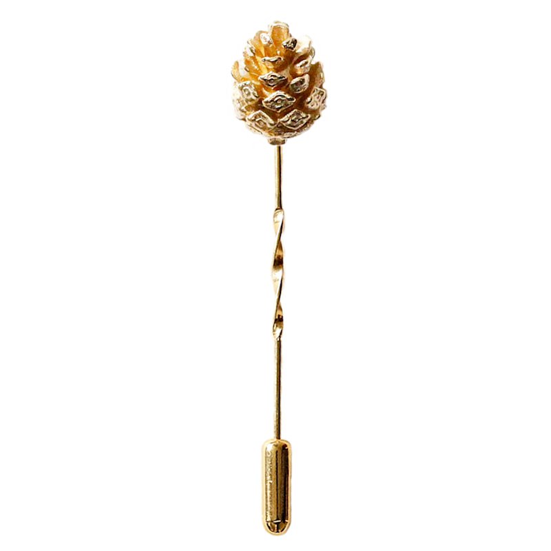 Thumbnail of Baby Pine Cone Tie Pin - Gold image