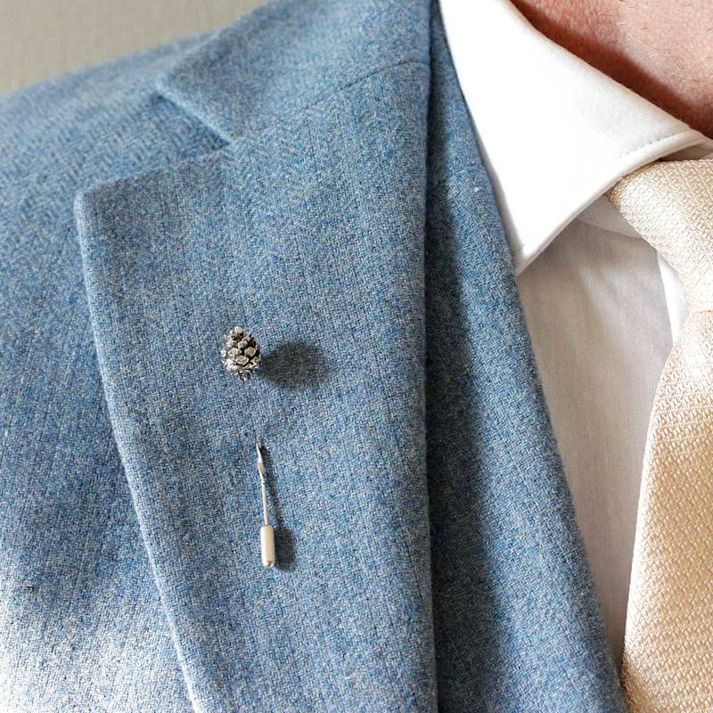 Thumbnail of Baby Pine Cone Tie Pin - Silver image