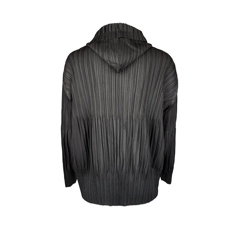 Vanessa Zip Up Hooded Plissé Satin Jacket | WILD COSMOS | Wolf