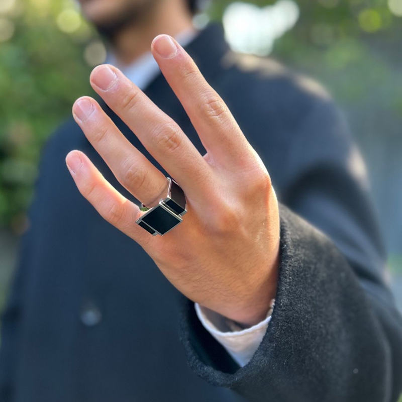Thumbnail of Bague One – Silver Sculptural Ring Unisex image