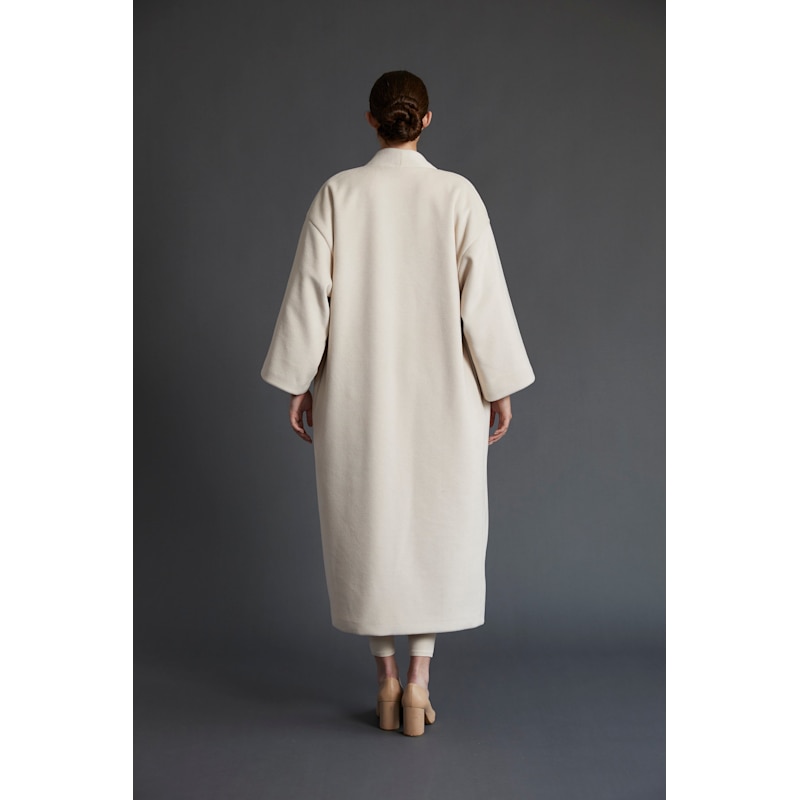 Thumbnail of Bailey Cream Wool Kimono Robe image