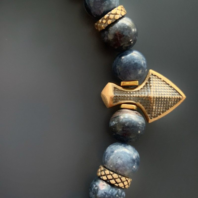 Thumbnail of Balance Stone Sodalite Arrow Charm Beaded Bracelet - Blue image