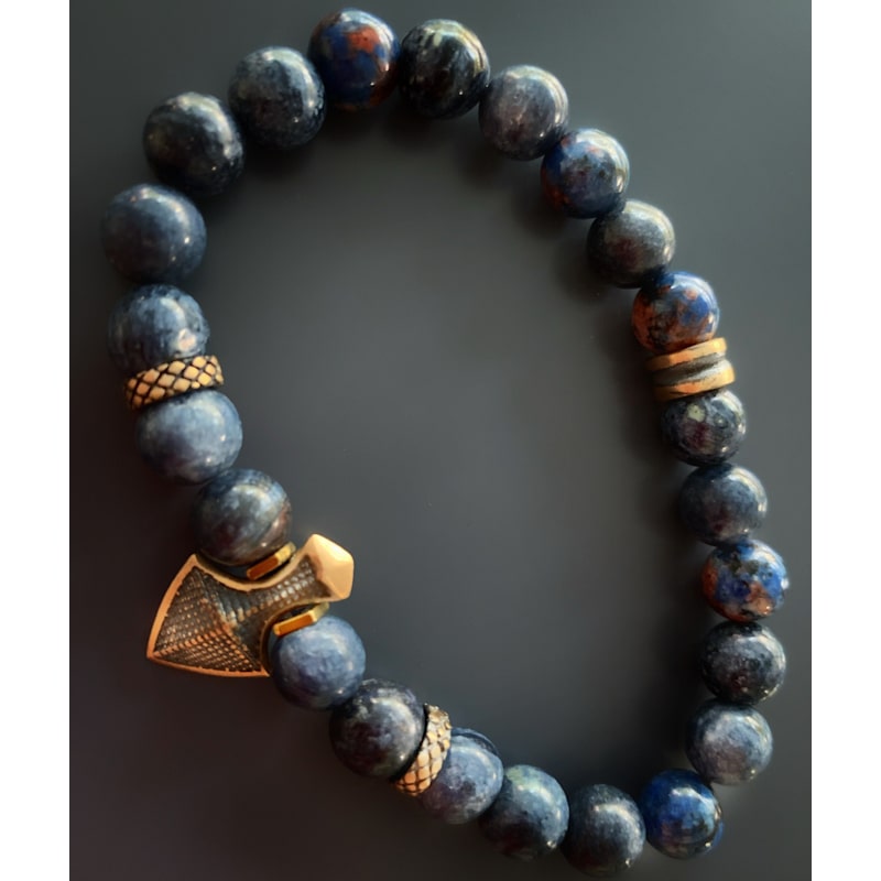 Thumbnail of Balance Stone Sodalite Arrow Charm Beaded Bracelet - Blue image
