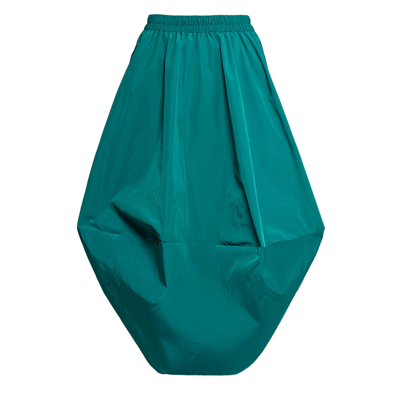 Balloon Skirt In Green Taffeta | Bianca Popp | Wolf & Badger