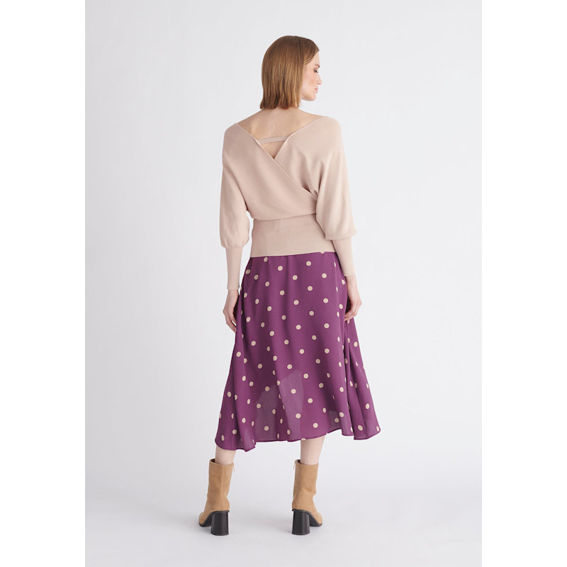 Thumbnail of Balloon Sleeve Wrap Top In Blush image