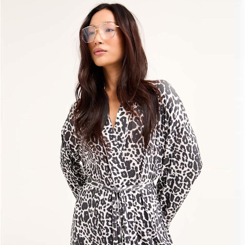 Thumbnail of Bamboo Kimono In Luxe Leopard Print image