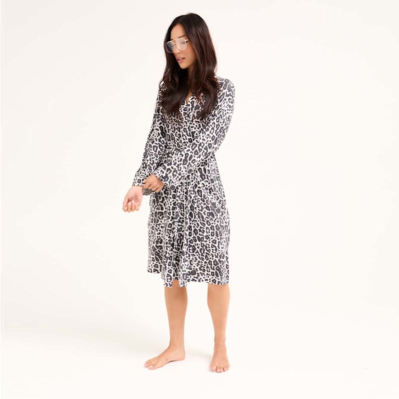 Thumbnail of Bamboo Kimono In Luxe Leopard Print image