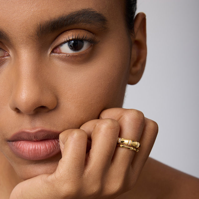 Thumbnail of Bamboo Ring In Gold image