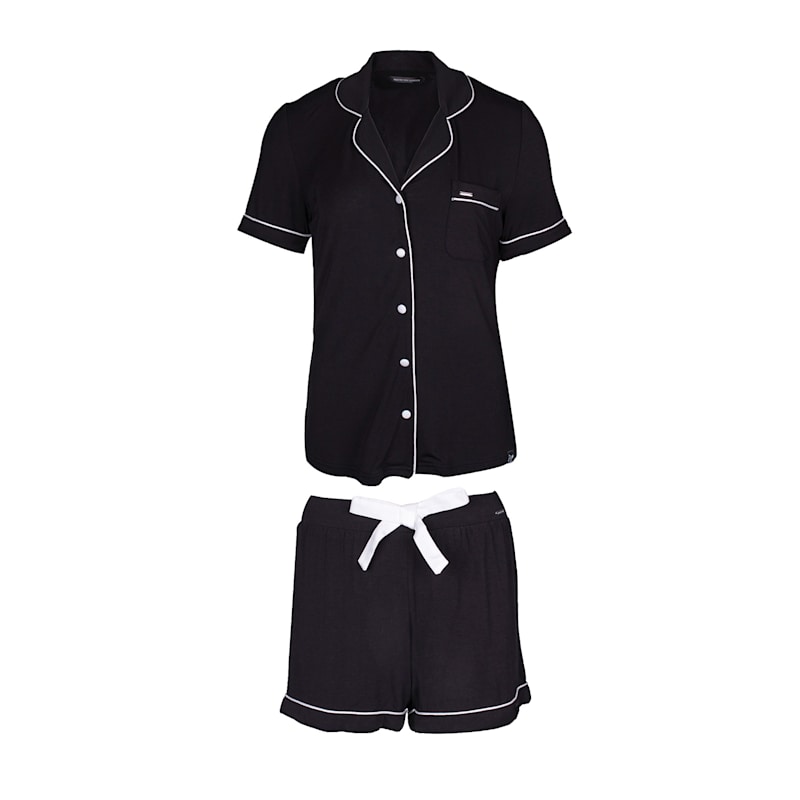 Thumbnail of Bamboo Shirt Short Set In Black image
