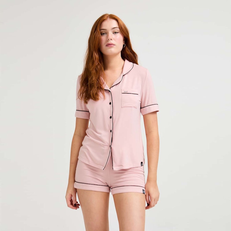 Thumbnail of Bamboo Shirt Short Set In Pink image