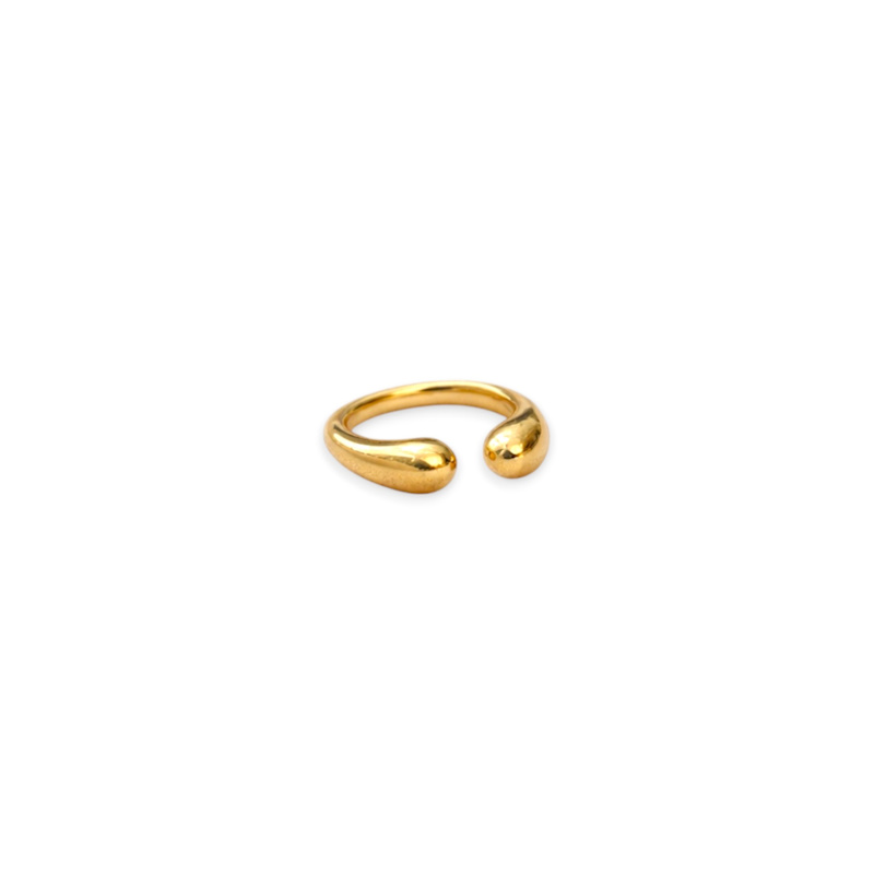 Bantu Ring - Gold Plated - Minimalist Adjustable - Handcrafted In Nairobi - Kenya by Oriaku Studio
