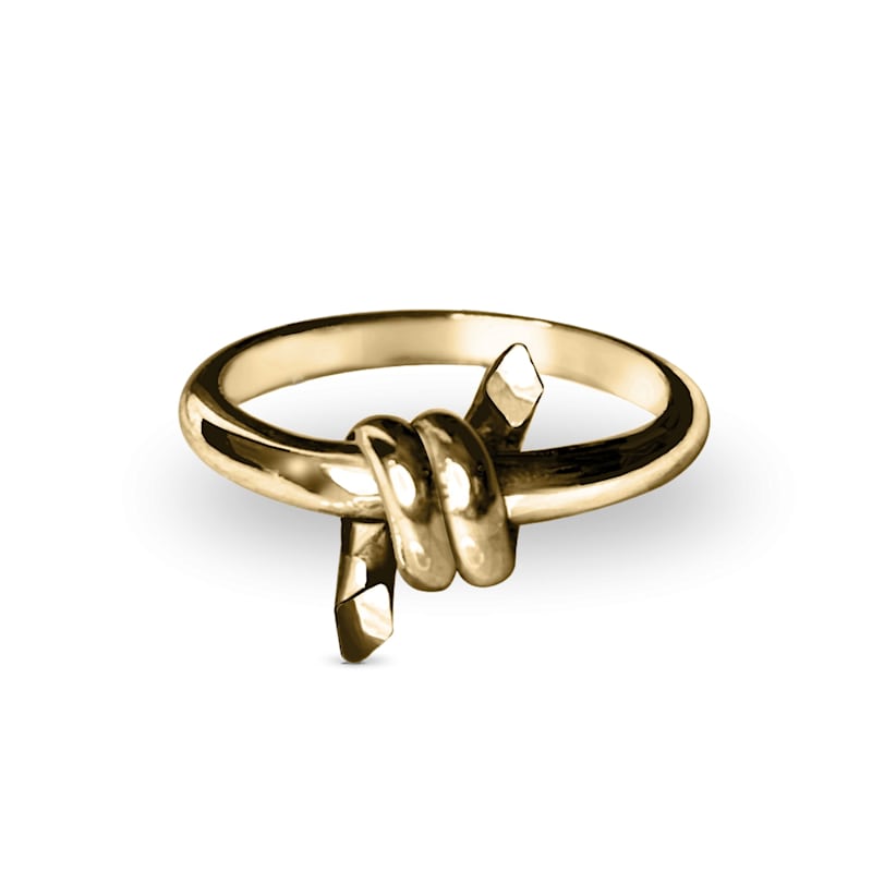 Thumbnail of Barbed Wire Ring - Nostalgia Gold - Stacking Statement Ring image