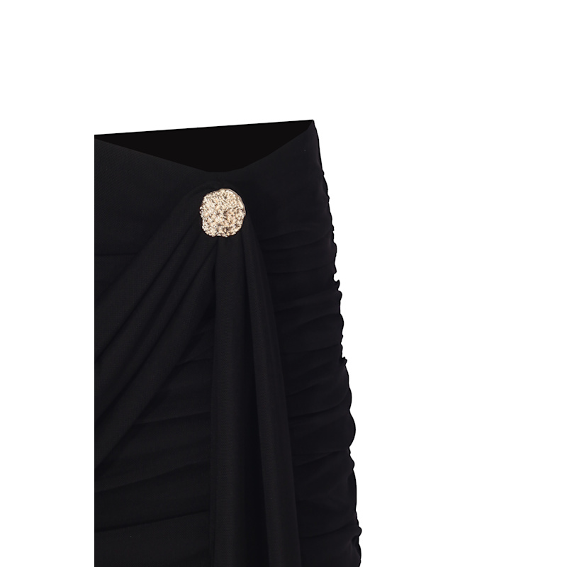 Thumbnail of Bardot Button-Detail Tulle-Lined Mini Skirt image
