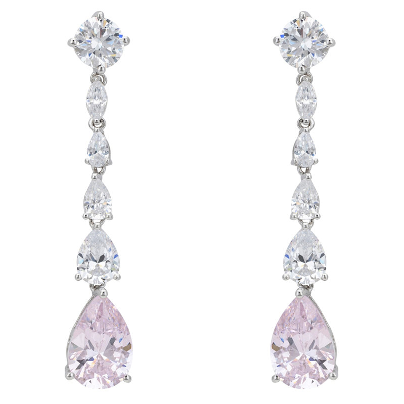 Thumbnail of Bardot Morganite Drop Earrings Silver image