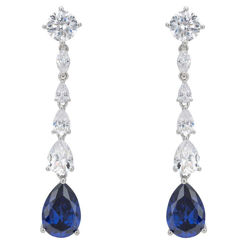 Thumbnail of Bardot Tanzanite Drop Earrings Silver image