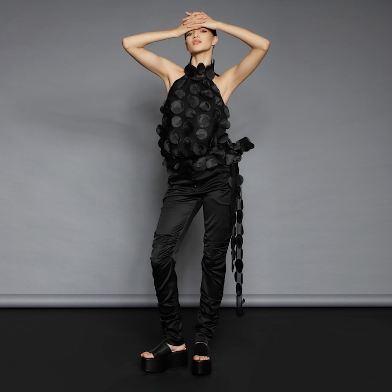 Thumbnail of Halter Neck Three D Circle Top image
