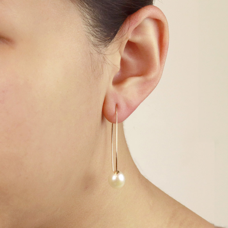 Thumbnail of Pearl Fish Hook Earrings image