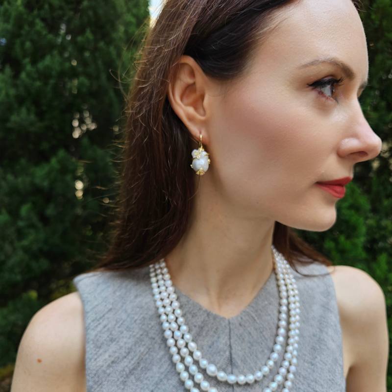 Thumbnail of Baroque Pearls Dangle Earrings image