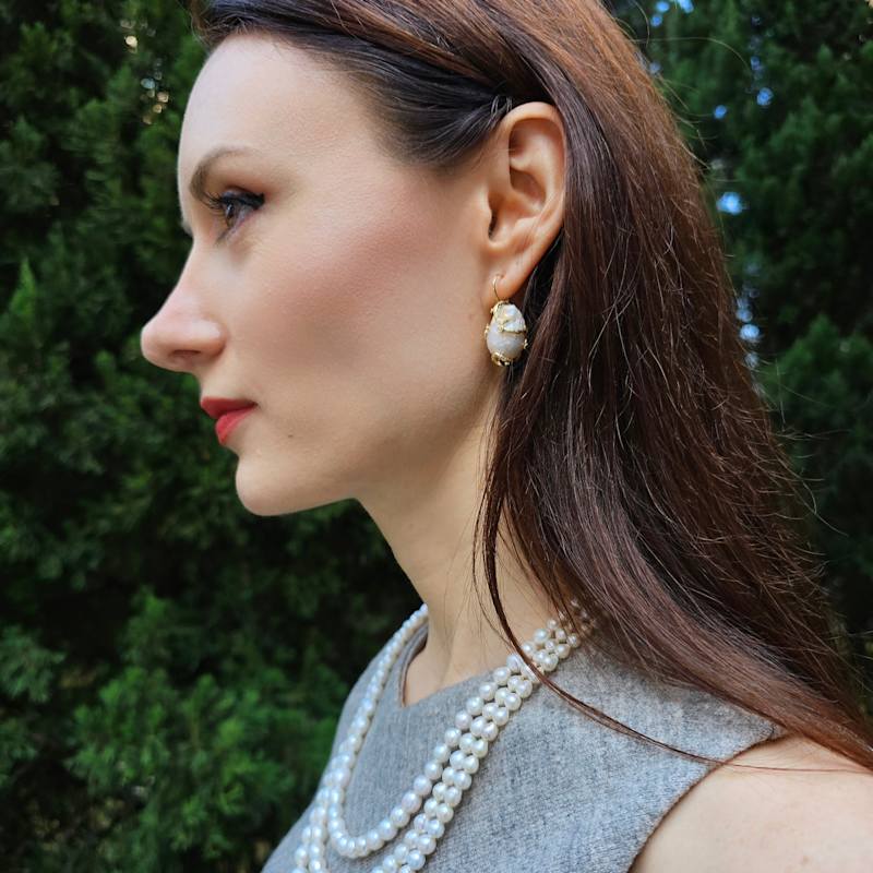 Thumbnail of Baroque Pearls Dangle Earrings image