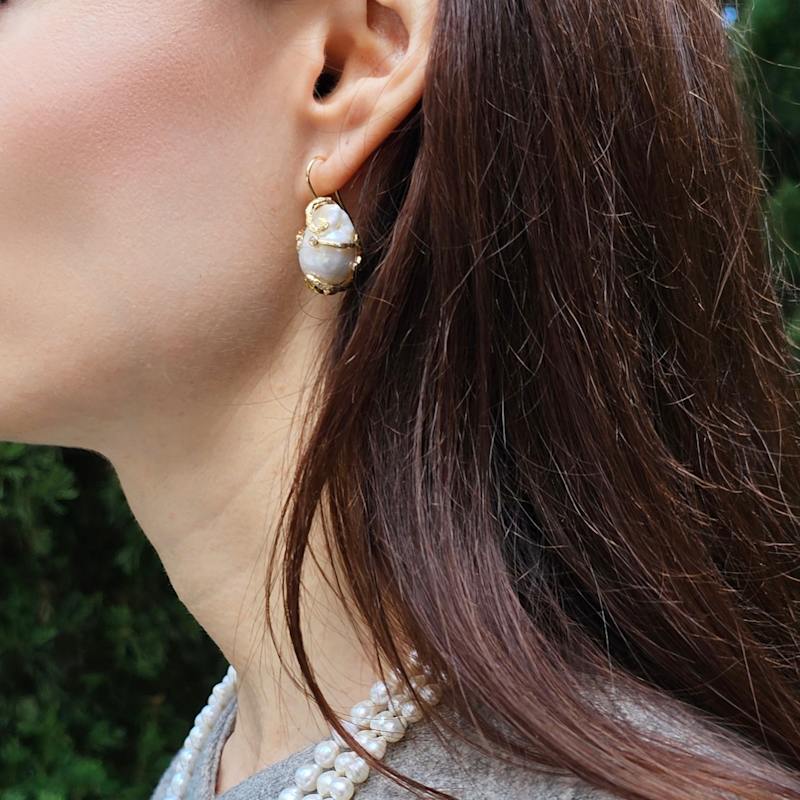 Thumbnail of Baroque Pearls Dangle Earrings image