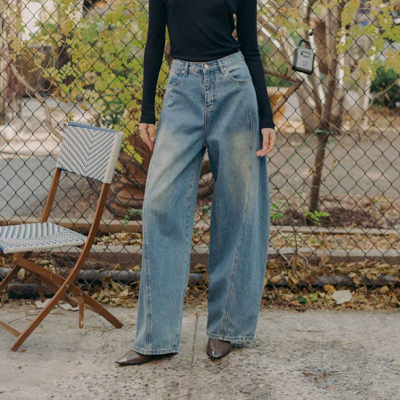 Thumbnail of Lior Barrel Leg Jeans image
