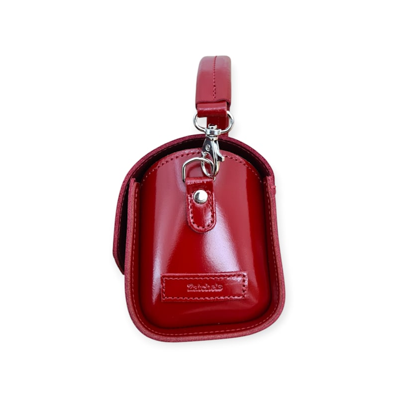 Thumbnail of Bauble Handmade High Shine Leather Handbag - Red image