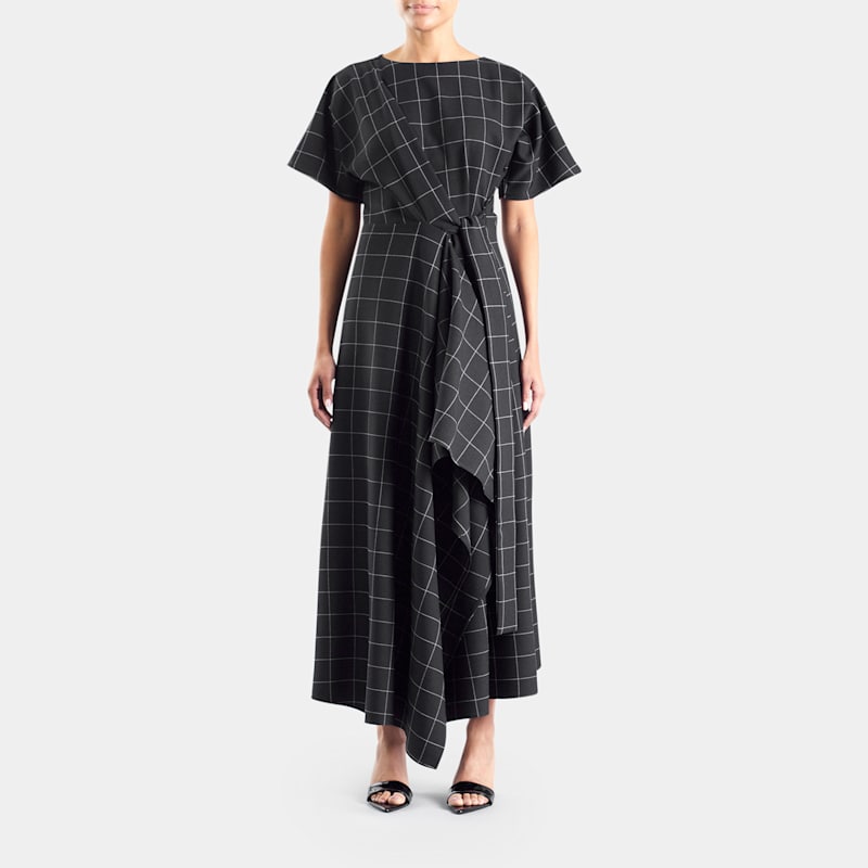 Thumbnail of Baxter Black Grid Dress image