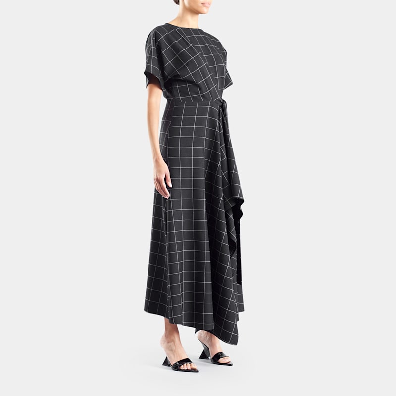 Thumbnail of Baxter Black Grid Dress image
