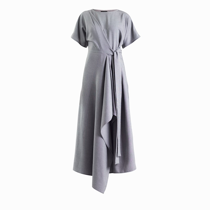 light grey wrap dress Stunning Maxi Dress - Wrap Maxi Dress - Light Grey Maxi Dres