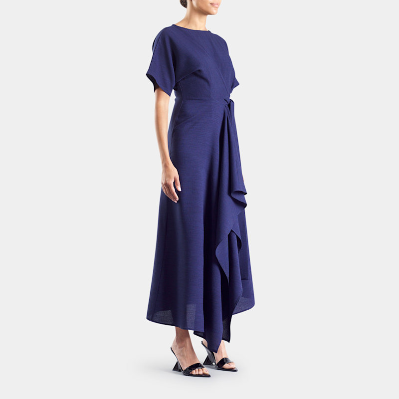 Thumbnail of Baxter Navy Wrap Dress image