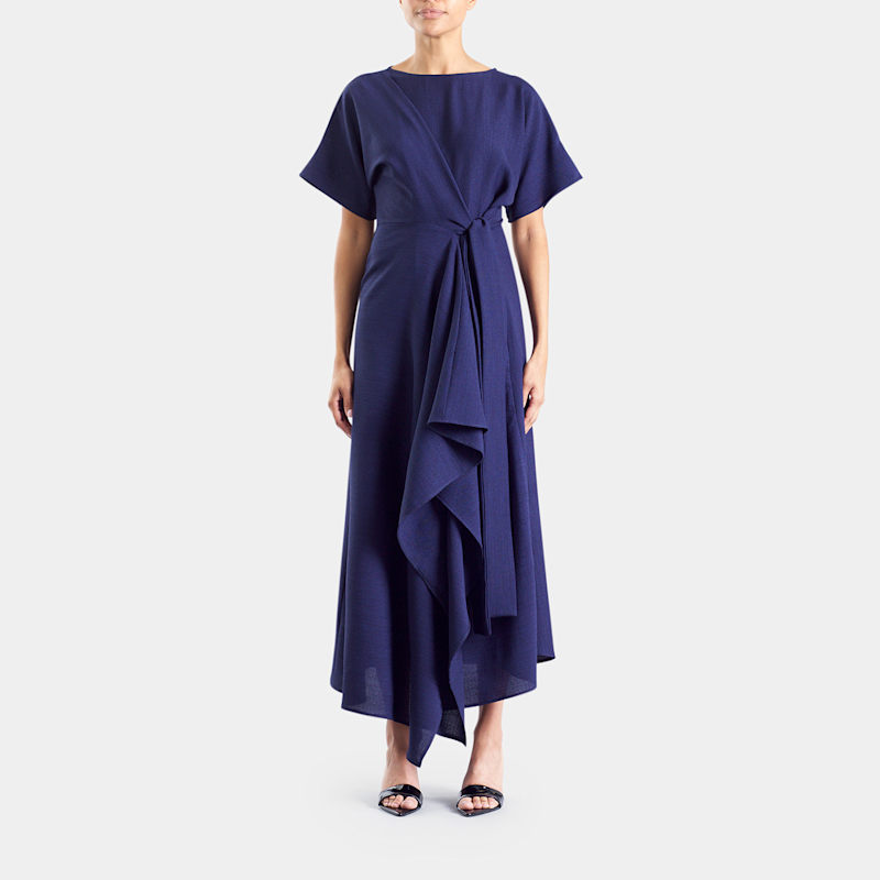 Thumbnail of Baxter Navy Wrap Dress image