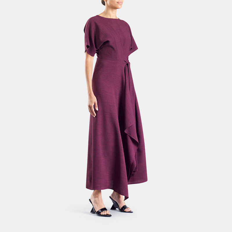 open lace back dress Maeve Midi Dress in Lavender