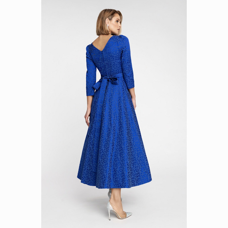 Thumbnail of Jacquard Dress Alyzee Blue image