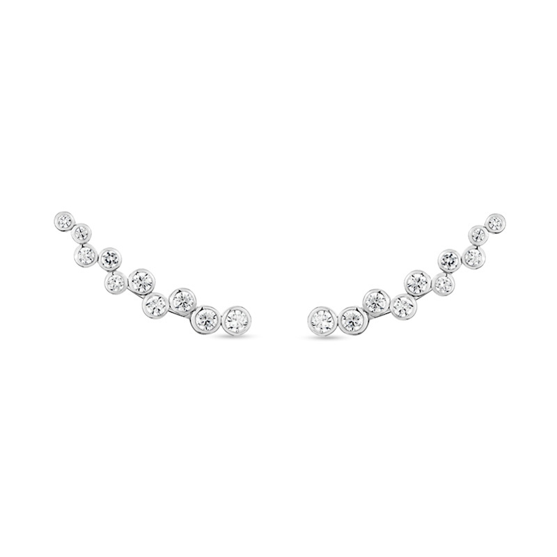Thumbnail of Minx Ear Climber With Man Made Cz Diamond Stimulant In Sterling Silver image