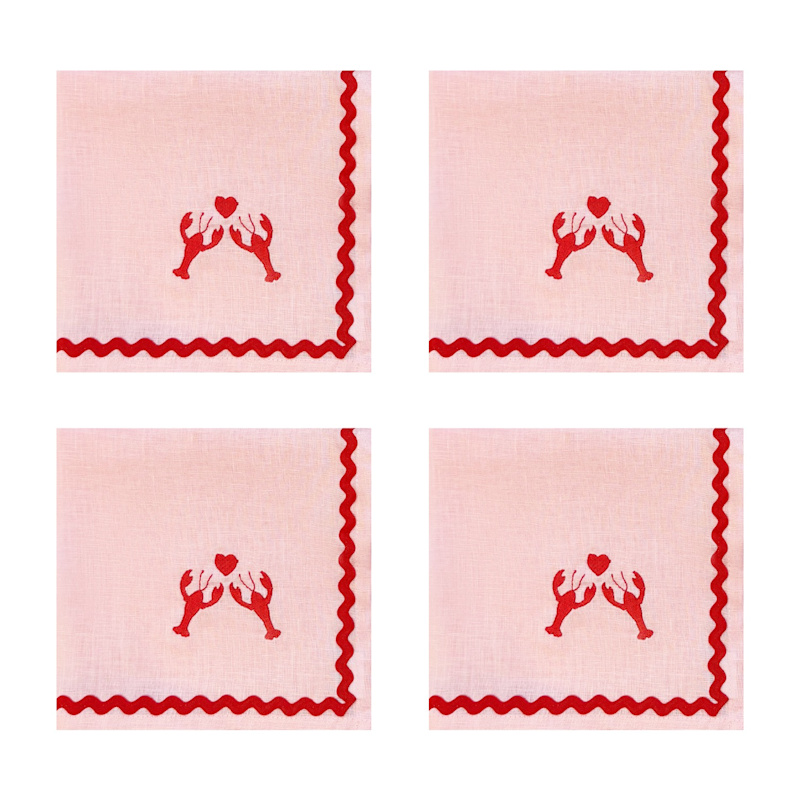 Thumbnail of Be My Lobster Embroidered Napkins image