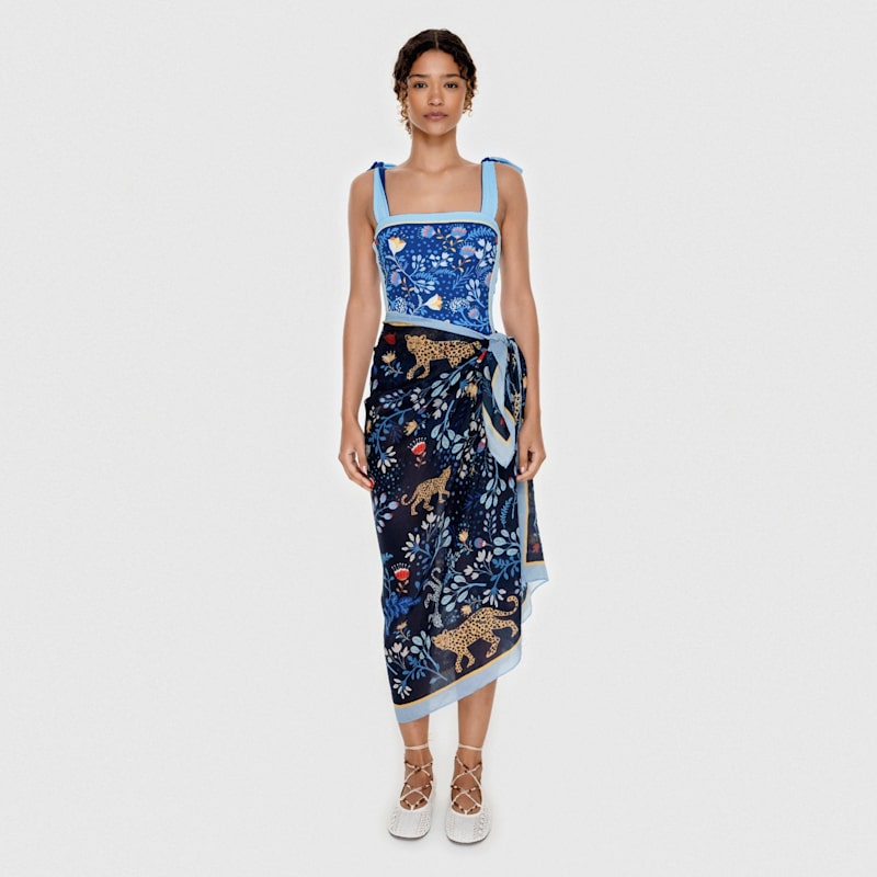 Thumbnail of Beach Sarong Wrap - Amazon Rainforest - Blue image