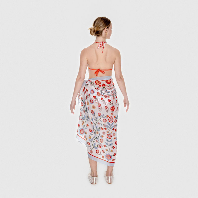 Thumbnail of Beach Sarong Wrap - Flower Garden image