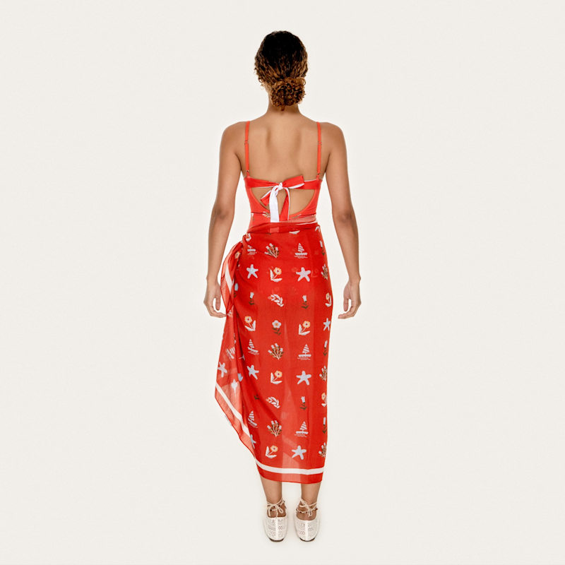 Thumbnail of Beach Sarong Wrap Red Tides image