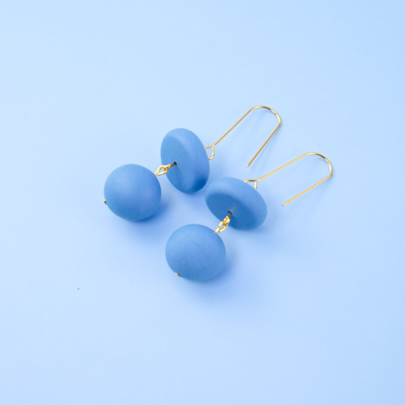 Thumbnail of Bead Dangle Earrings In Cornflower Blue image