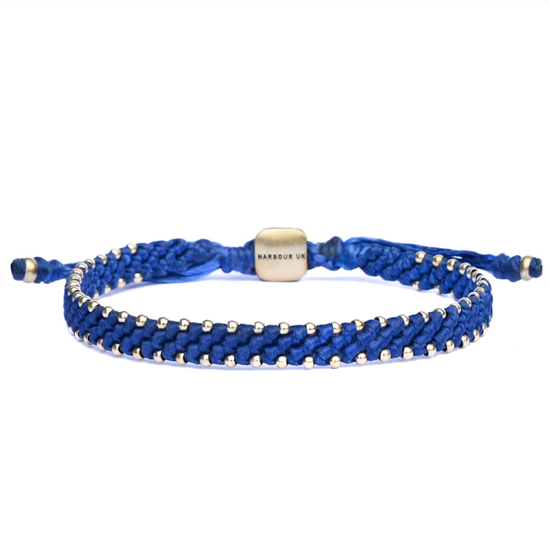 Thumbnail of Beaded Bracelet For Men - Rope & Bronze - Urban Blue image