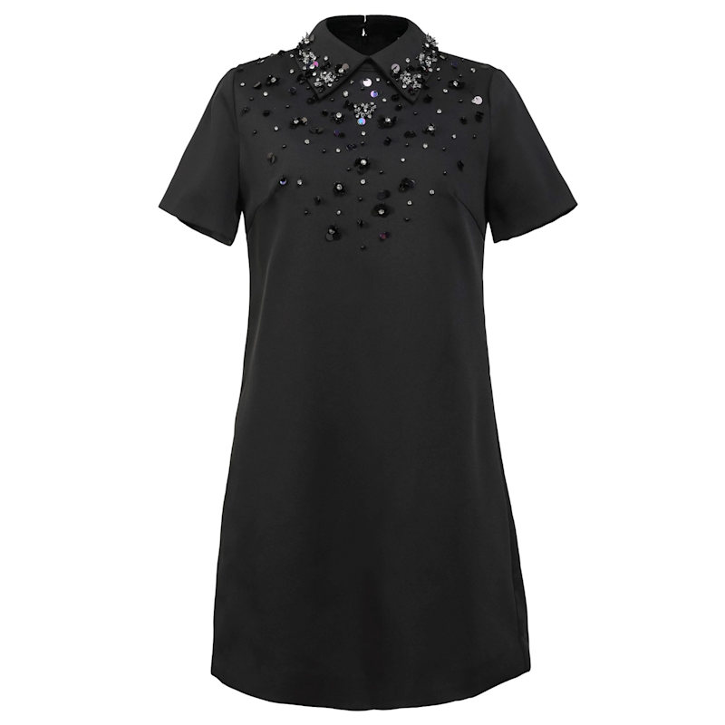 beaded shirt dress SO POSH BEADED SEQUIN SHIRT DRESS