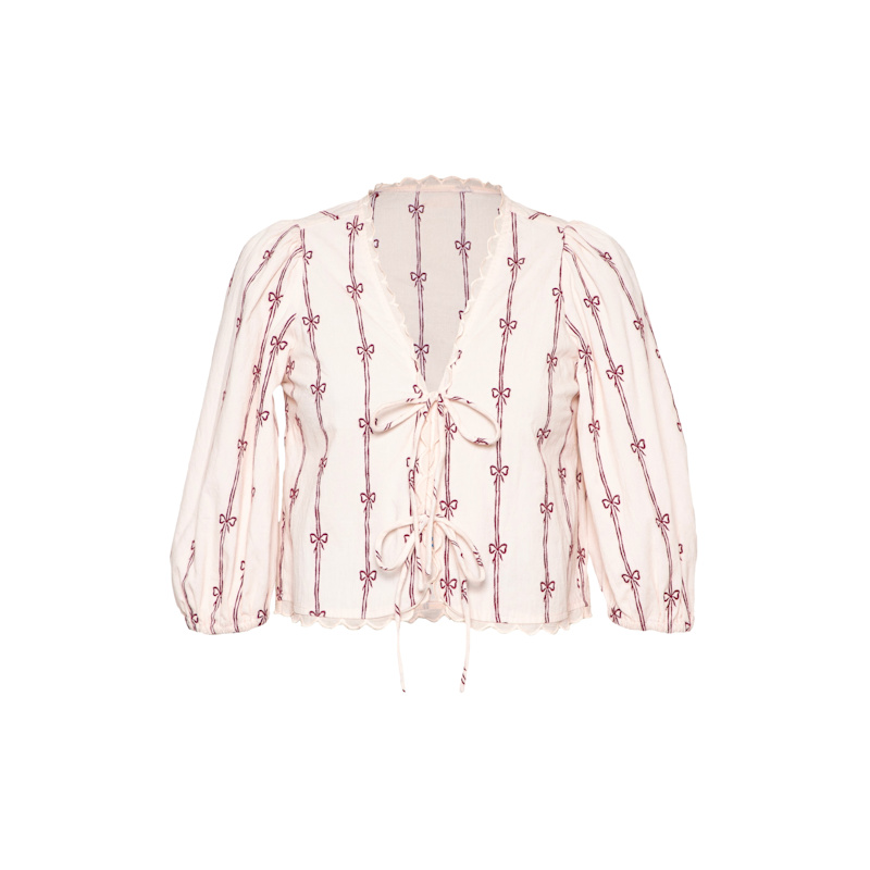 Beatrix Pink Cord Embroidered Shirt | Rose & Nancy | Wolf & Badger
