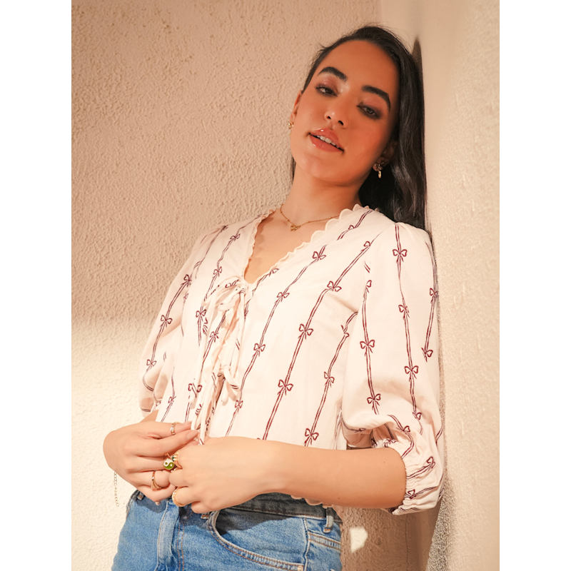 Beatrix Pink Cord Embroidered Shirt | Rose & Nancy | Wolf & Badger