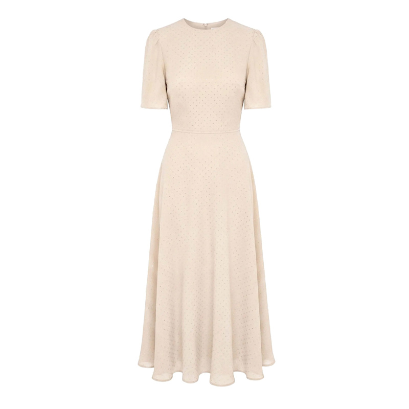 beige midi dress formal Women's Neutrals Chiffon With Rhinestones | Small Color:Other color from color chart Luxury Blue Dresses With Made from high DENIM BLUE