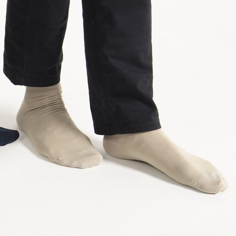 Thumbnail of Beige Classic Plain Men’S Socks image