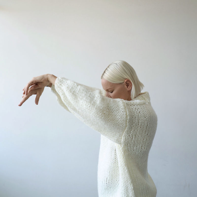 Thumbnail of Beige Wool Chunky Knit Oversized Jumper image
