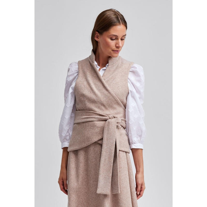 Thumbnail of Beige Wrap Vest image