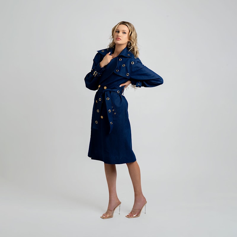 Bellina Denim Trench Coat | Maui X Lolita | Wolf & Badger