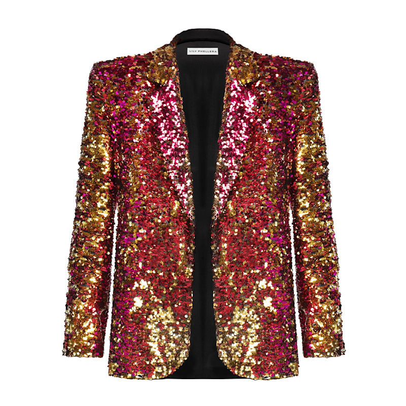 Thumbnail of Belucci Single Breasted Muticolour Sequin Blazer image